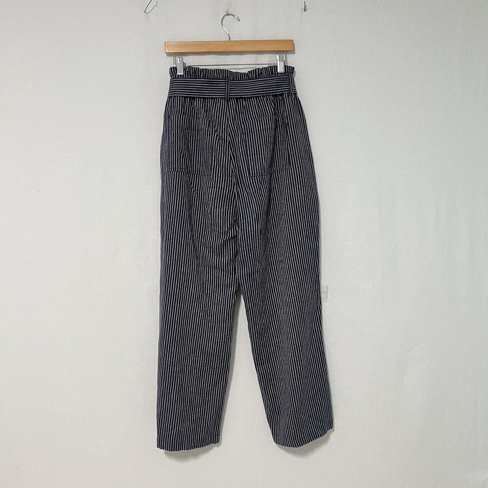 Toad & Co Tarn Trouser Women's M Hemp Blend Paper Bag Wide Leg Pants Belted - Picture 6 of 15